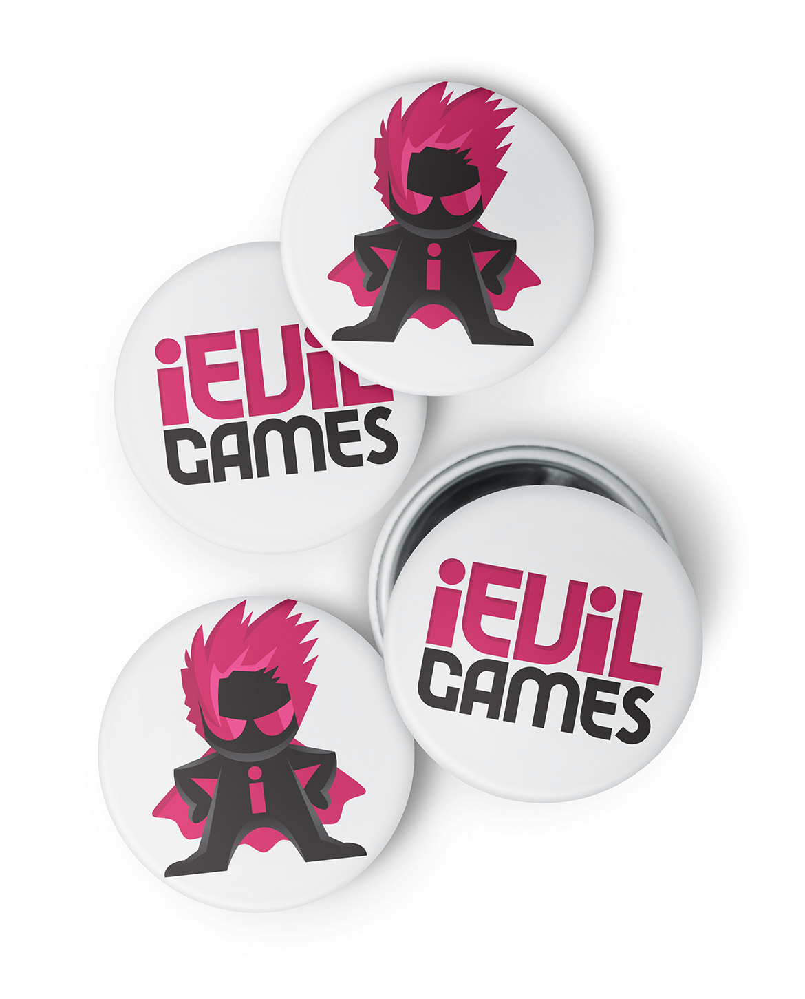 iEvil Games Logo Design on Badges