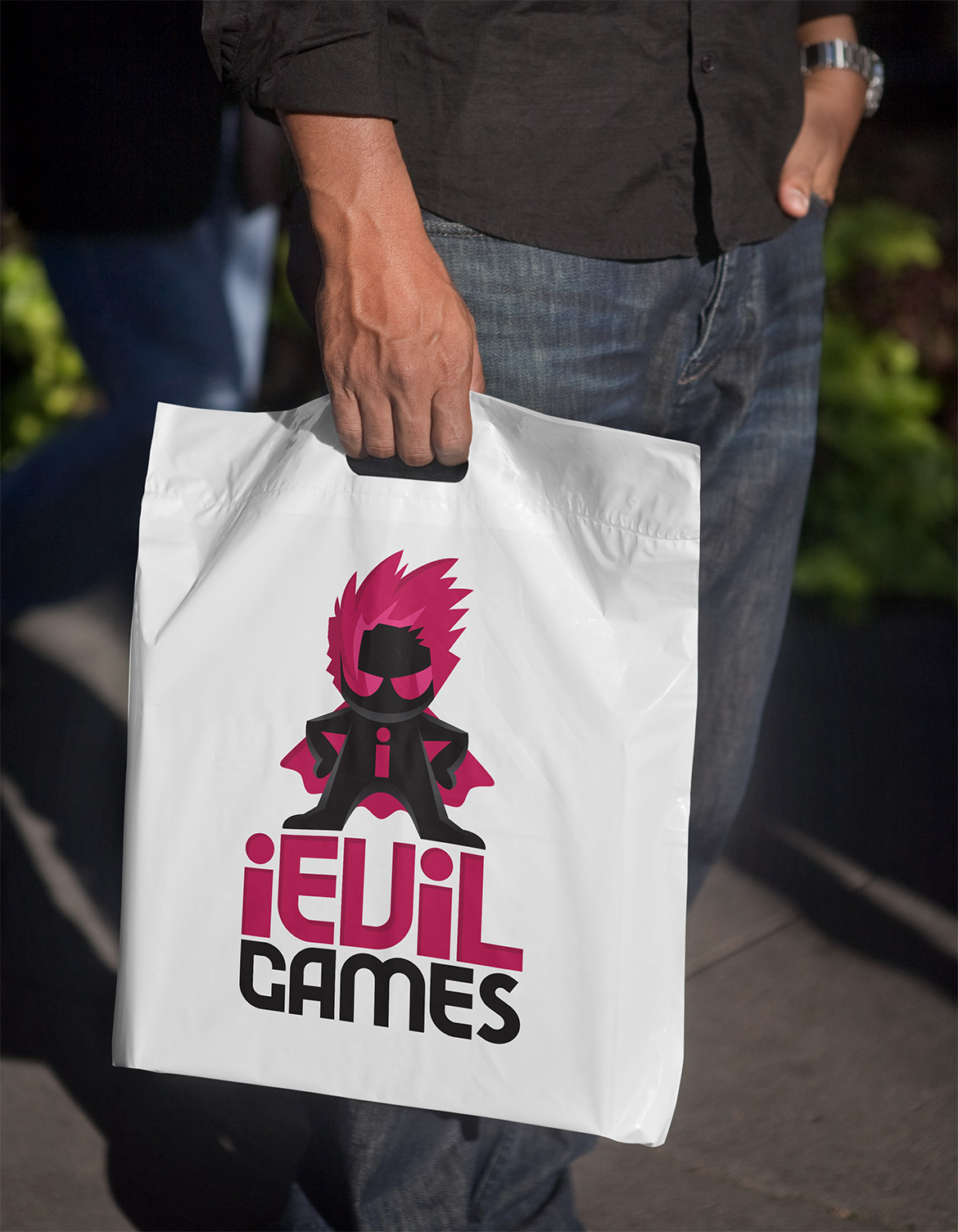 iEvil Games Logo Design on Bag