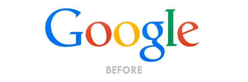 Google logo design before and after