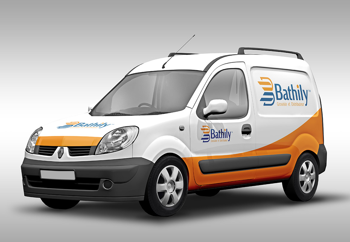 Bathily Logo Design on Vehicle