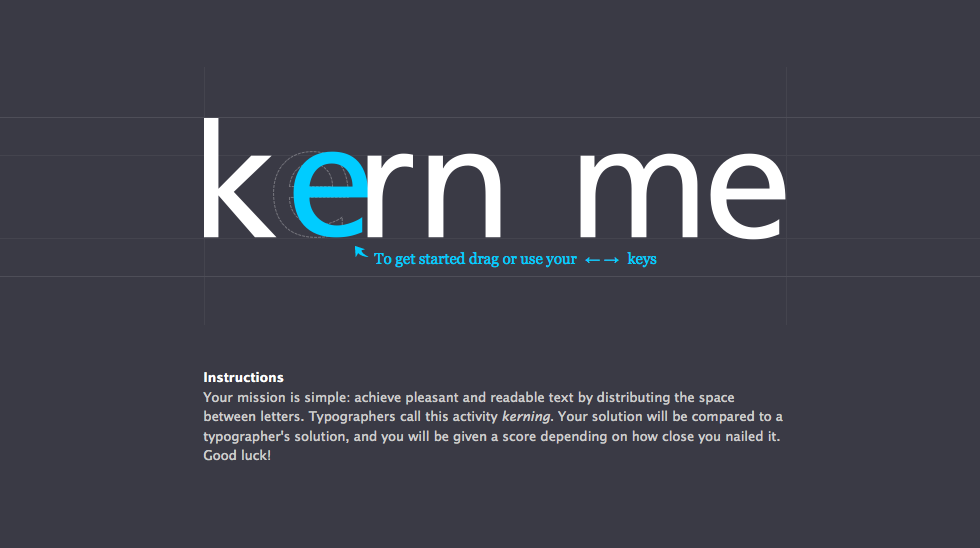 Kerntype: The Kerning Game