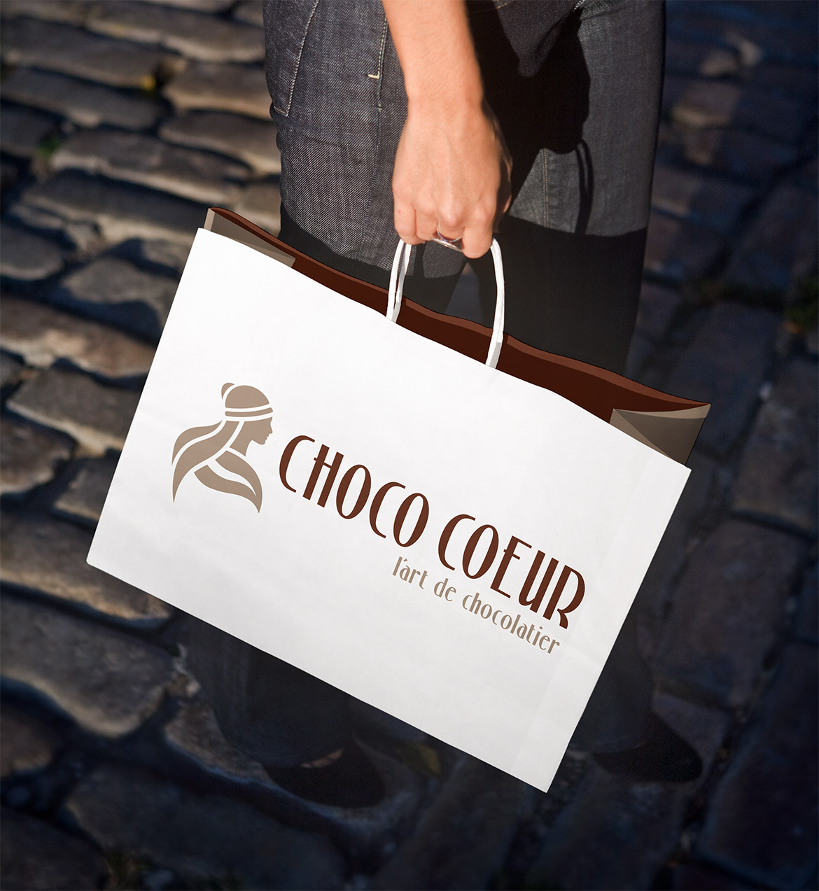 Choco Coeur Logo Design on Bag