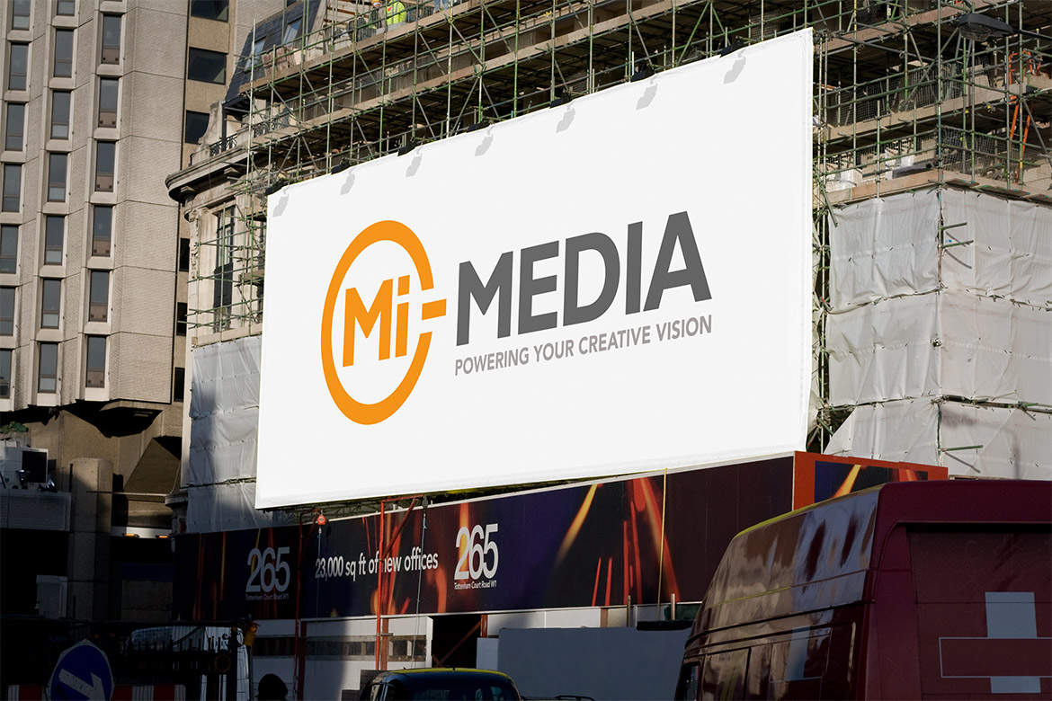 Mi-Media Logo Design on Banner