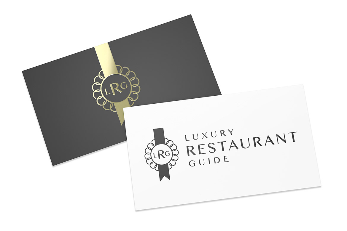 Luxury Restaurant Guide Business Card Design