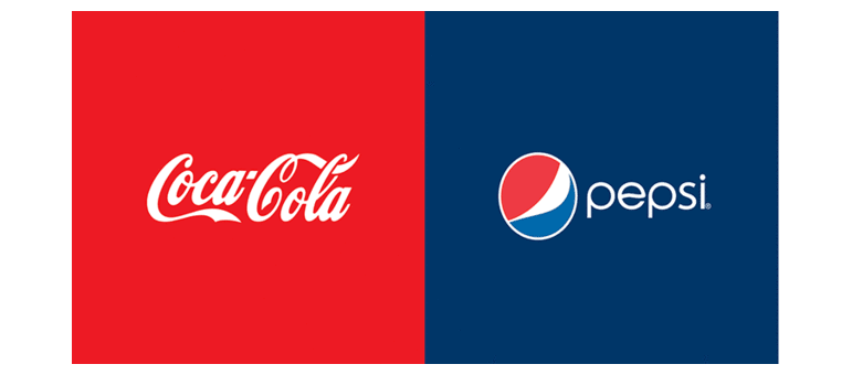 Coke + Pepsi Logo Colour Swap