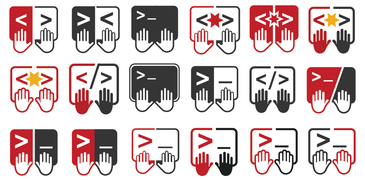 People Code Icon Design Evolution