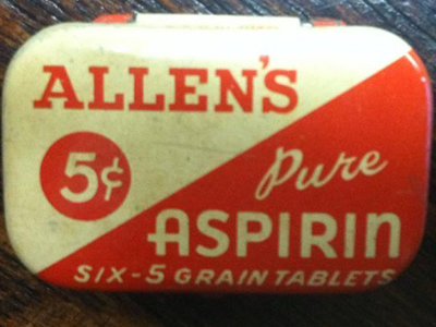 Allens Asprin Vintage Logo Design