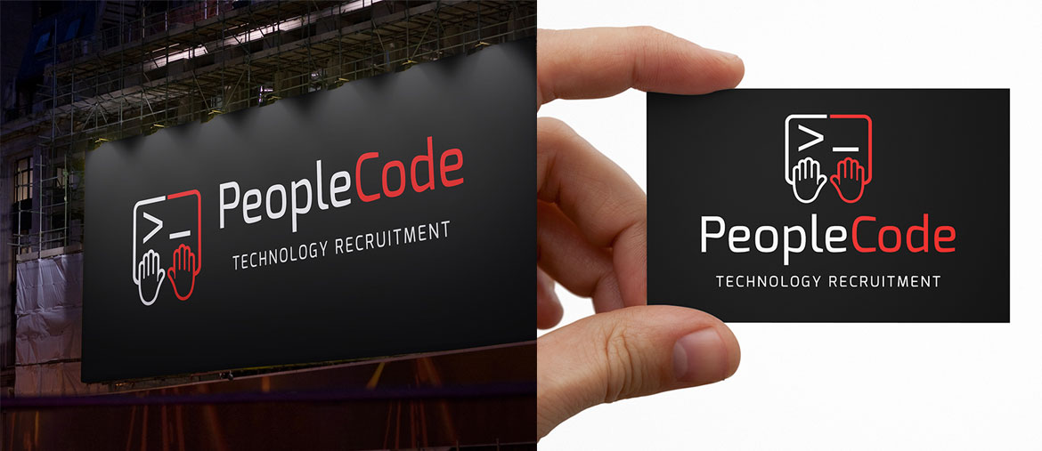 People Code Recruitment Logo Design